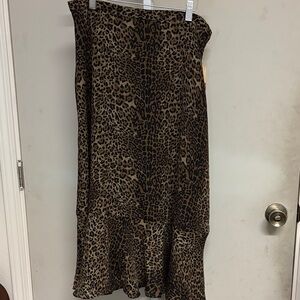 NWT Leopard Print Midi Skirt